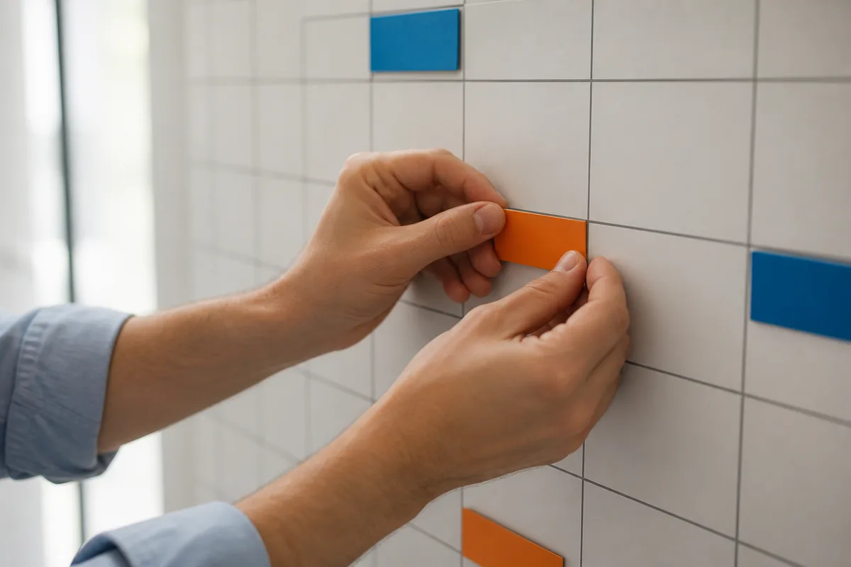 Planning mural d&rsquo;une auto-école avec étiquettes de couleur, clés de véhicules et mains qui déplacent une fiche