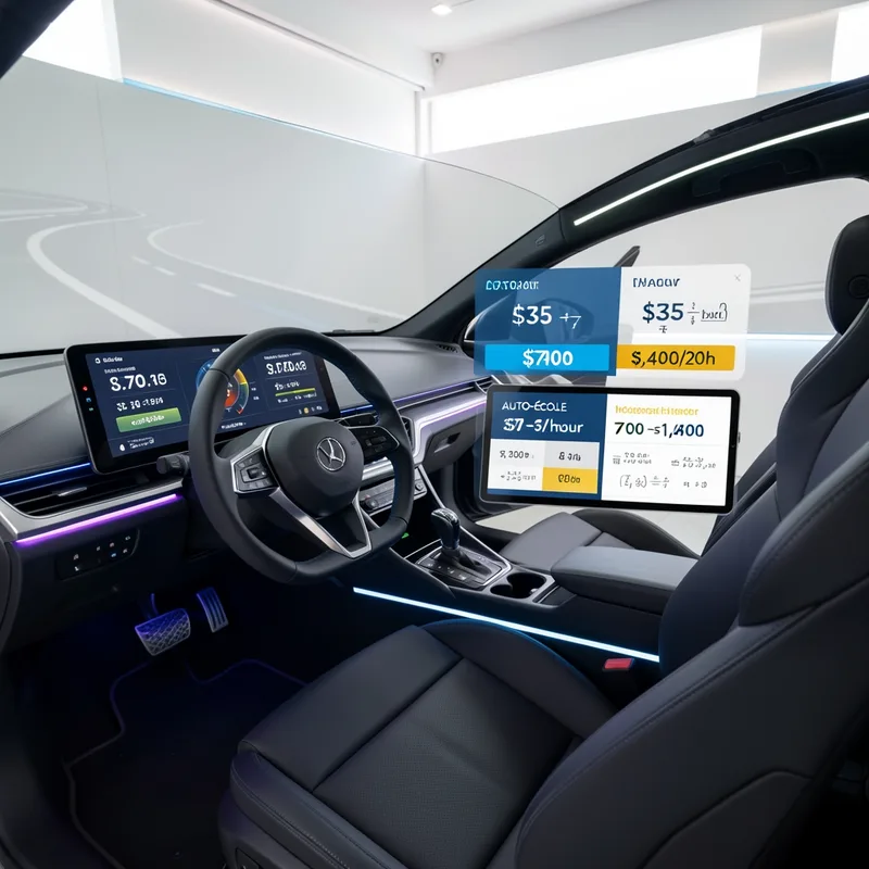 Prix d'un cours de conduite en 2026 : tarifs, comparatif et conseils